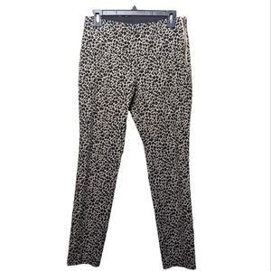 A new day Leopard Print Skinny Leg Zipper Button